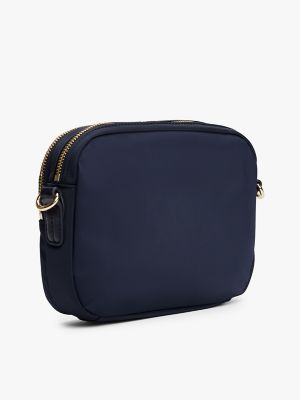 Textured Stripe Crossbody Bag, Space Blue