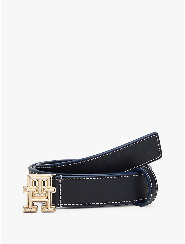 Monogram Leather Belt | Tommy Hilfiger Monogram Leather Belt | Tommy Hilfiger