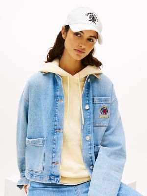 Tommy Jeans Embroidered Crest Cap, Ecru