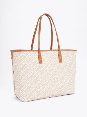 Monogram Tote Bag, Safari Canvas