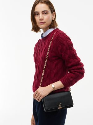 Женские сумки Tommy Hilfiger Monogram Clasp Chain Strap Crossbody Bag — фото 2