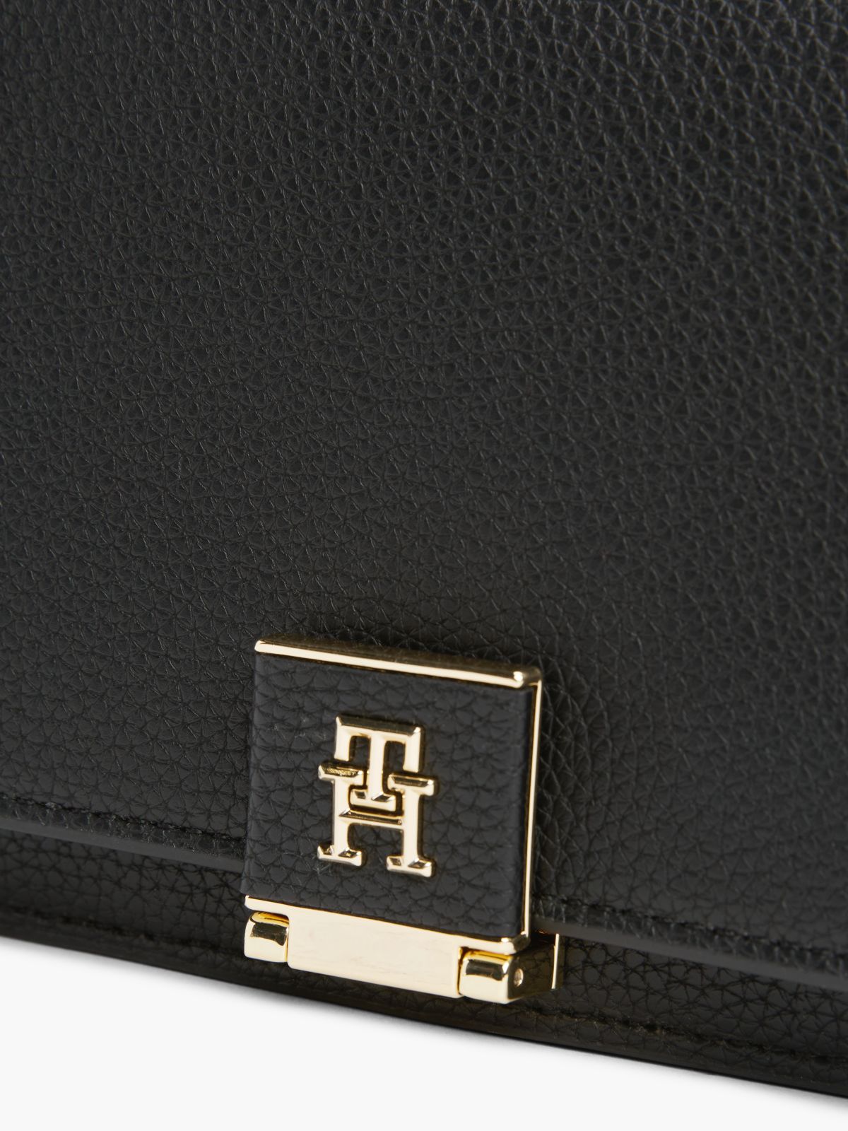 Monogram Clasp Chain Strap Crossbody Bag — Black