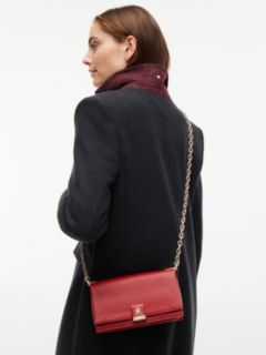 Monogram Clasp Chain Strap Crossbody Bag — Autumn Red 2