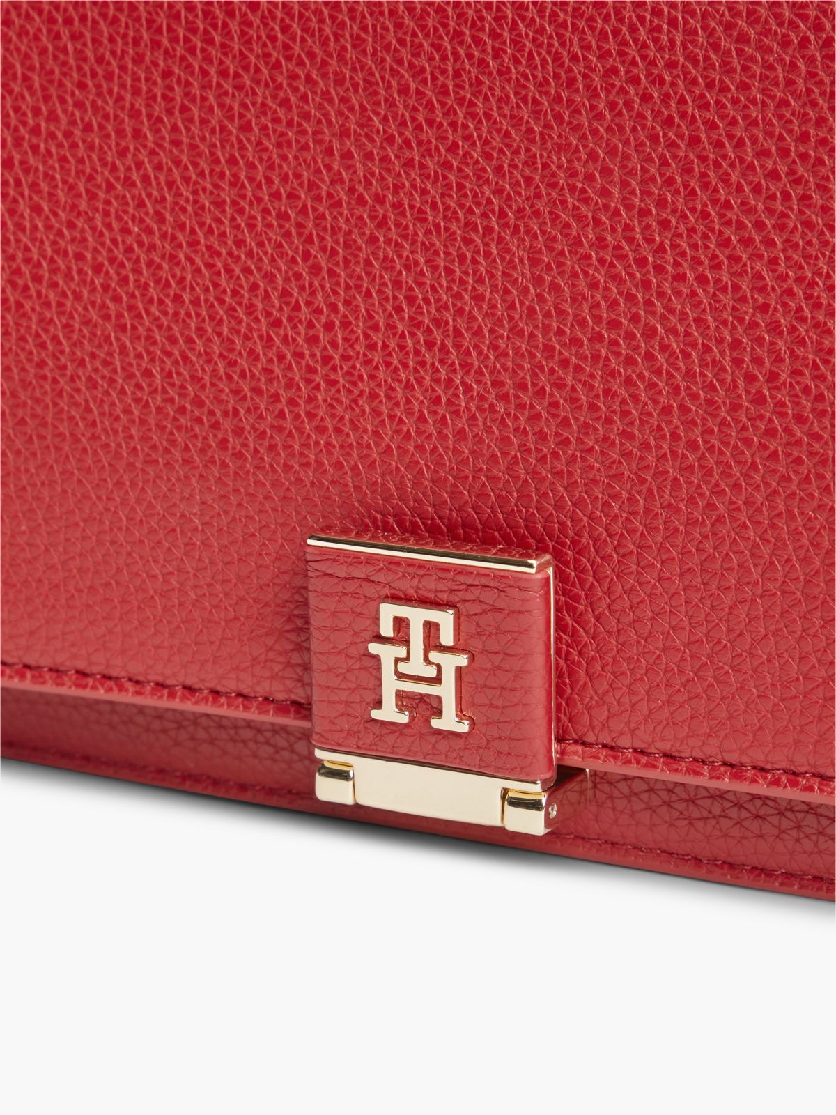 Monogram Clasp Chain Strap Crossbody Bag — Autumn Red