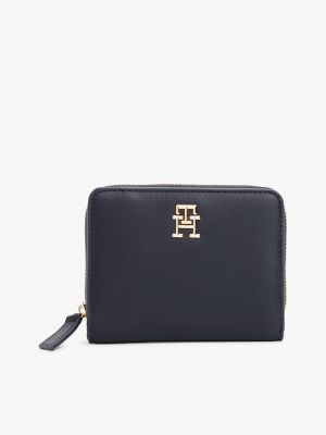 Monogram Zip-Around Medium Wallet, Space Blue