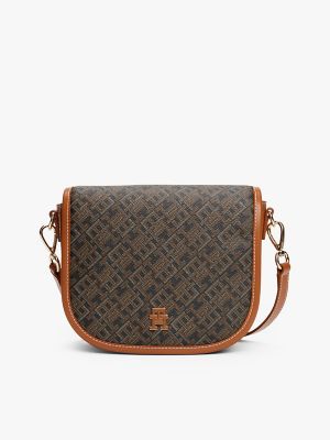 Monogram Saddle Bag, Black