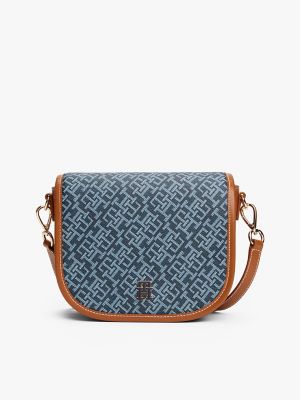 Monogram Saddle Bag, Space Blue