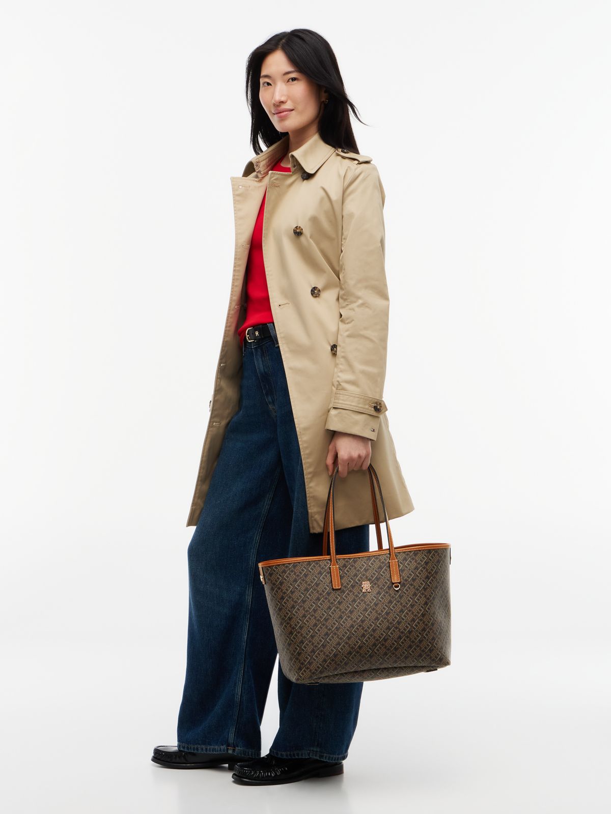 Allover Monogram Tote Bag — Black Mix