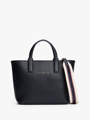 Logo Tape Strap Mini Tote Bag, Space Blue