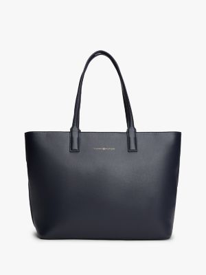 Logo Tape Strap Tote Bag, Space Blue