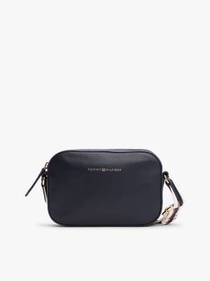 Logo Tape Strap Camera Bag, Space Blue
