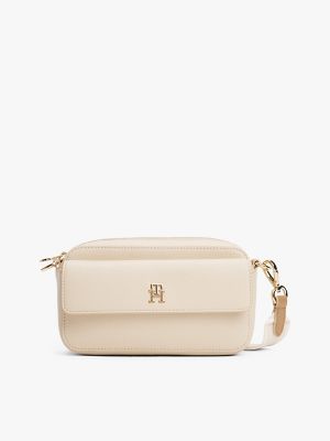 Pebbled Crossbody Bag, Classic Beige