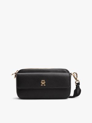 Pebbled Crossbody Bag, Black