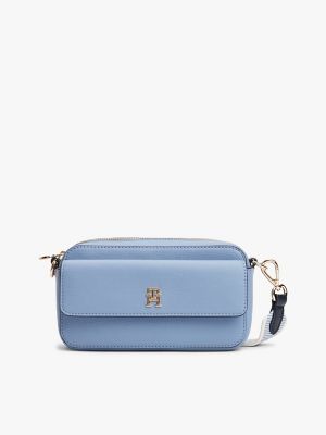 Pebbled Crossbody Bag, Brisk Blue