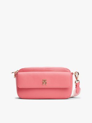 Pebbled Crossbody Bag, Washed Cherry
