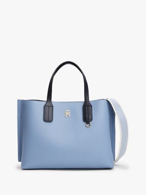 Pebbled Mini Tote, Brisk Blue