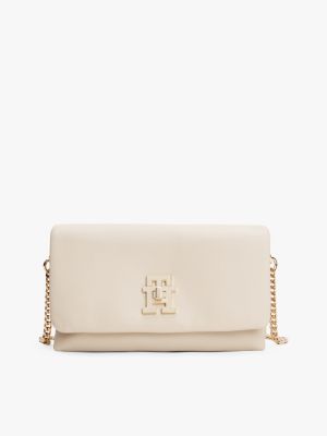 Monogram Logo Mini Crossbody Bag, Classic Beige