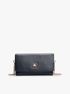 Monogram Logo Mini Crossbody Bag, Space Blue