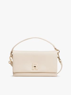 Monogram Logo Crossbody Bag, Classic Beige