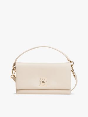 Monogram Logo Crossbody Bag, Classic Beige