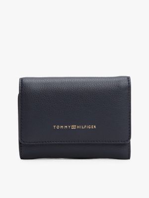 Pebbled Trifold Wallet, Space Blue