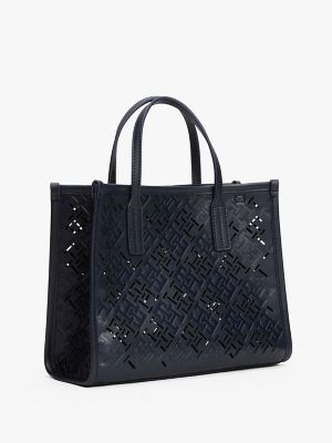 Canvas Embossed Monogram Logo Mini Tote Bag ★日本未入荷 Tory Burch Small T Monogram Embossed East-West Tote Bag
