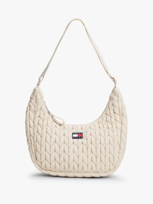 Tommy Jeans Small Quilted Crossbody, Newsprint
