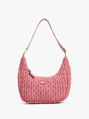 Tommy Jeans Small Quilted Crossbody, Tahiti Berry
