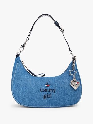 Tommy Girl Denim Icon Bag, Mid Blue Denim Wash