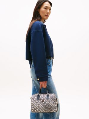 Jacquard Monogram Logo Medium Duffel Bag | Tommy Hilfiger