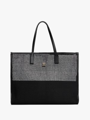 Woven Tote Bag, Black