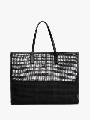 Woven Tote Bag, Black