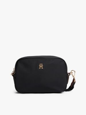 Monogram Crossbody Bag, Black