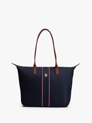 Signature Stripe Tote Bag, Space Blue