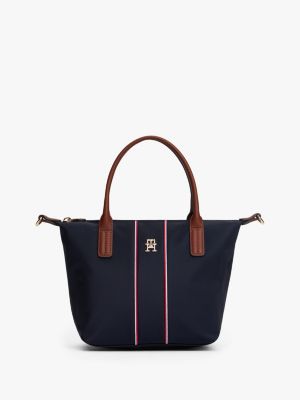 Signature Stripe Mini Tote Bag, Space Blue