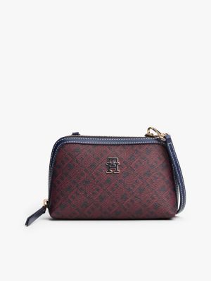 Jacquard Monogram Mini Crossbody Bag, Space Blue