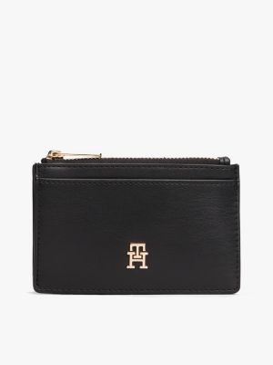 Monogram Logo Zip Cardholder, Black