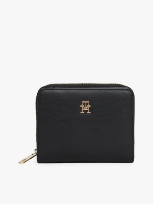 Monogram Logo Zip Wallet, Black