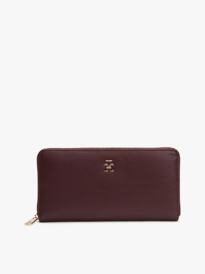 Monogram Logo Large Zip Wallet, Marzemino