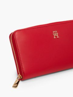 Monogram Logo Large Zip Wallet — Primary Red 3