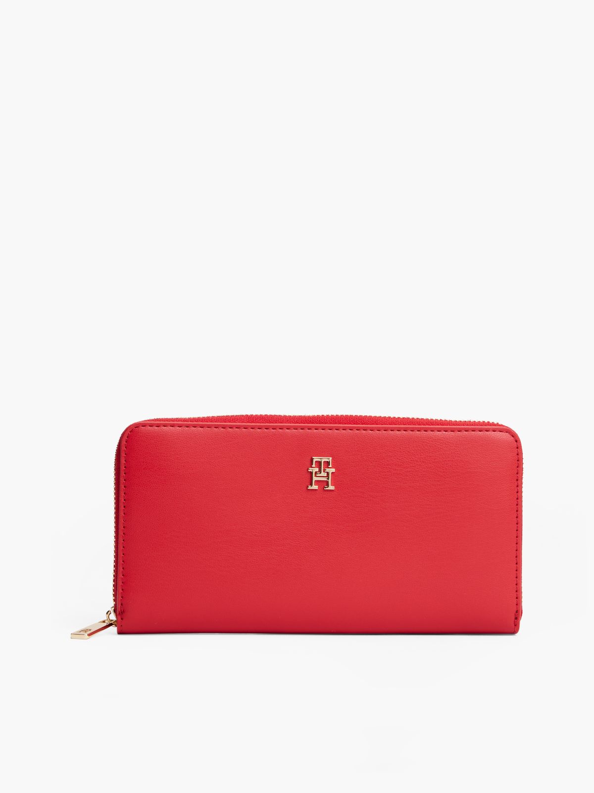 Monogram Logo Large Zip Wallet — Primary Red
