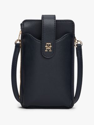 Monogram Logo Compact Phone Wallet, Space Blue
