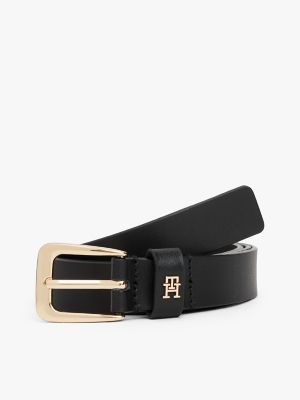 Monogram Smooth Leather Belt, Black