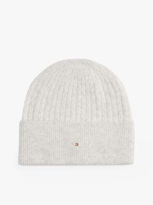 Cable Knit Beanie, Ivory Silk Melange
