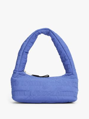Tommy Jeans Embroidered Shoulder Bag, Soft Sapphire
