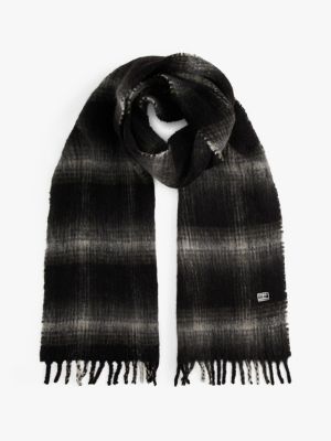 Tommy Jeans Plaid Wool-Blend Scarf, Black Check