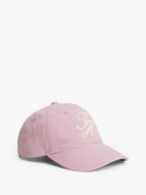 Embroidered Script Monogram Baseball Cap, Mystic Orchid