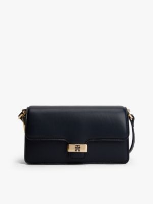 Monogram Clasp Mini Crossbody Bag, Space Blue