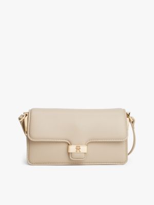 Monogram Clasp Mini Crossbody Bag, Sandalwood