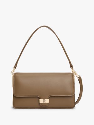Monogram Clasp Convertible Crossbody Bag, Nordic Taupe